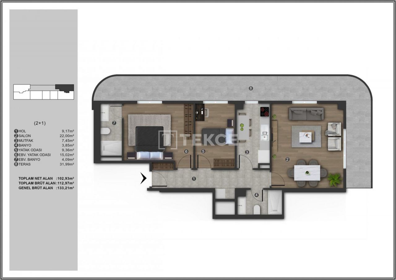 Apartment in Istanbul, Turkey, 57 m² - picture 18