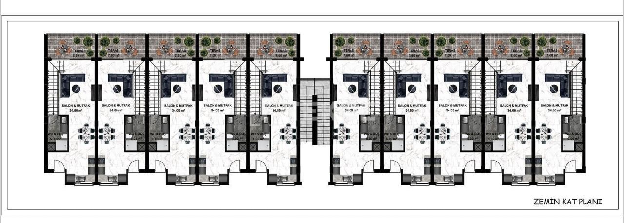 Attico a Kyrenia, Cipro, 44 m² - foto 18