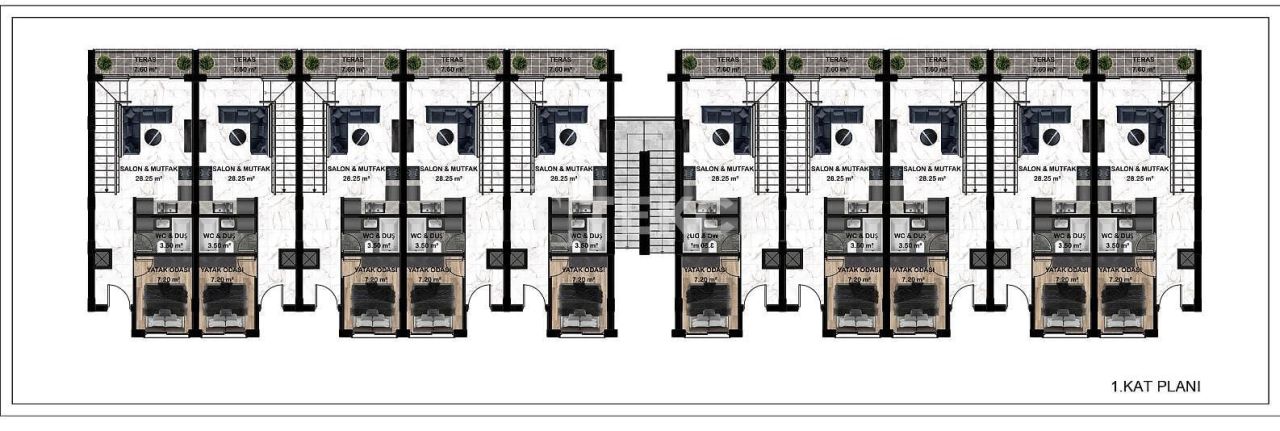 Attico a Kyrenia, Cipro, 44 m² - foto 19