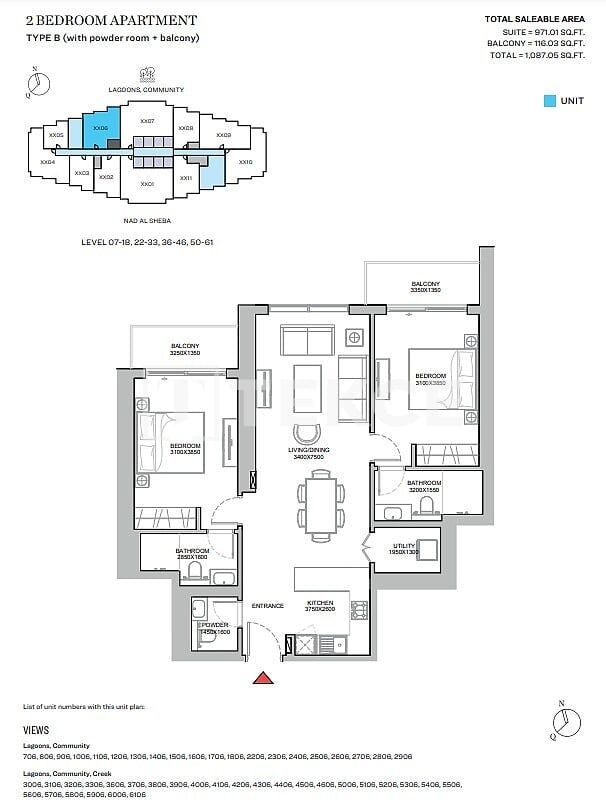 Appartement Meydan, EAU, 152 m² - image 13