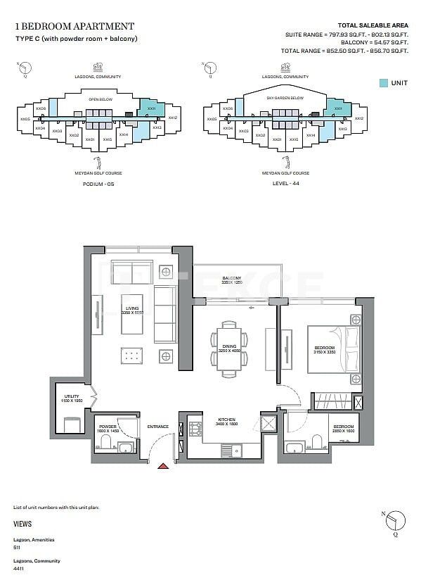 Appartement Meydan, EAU, 65 m² - image 14