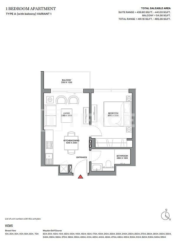 Appartement Meydan, EAU, 65 m² - image 15