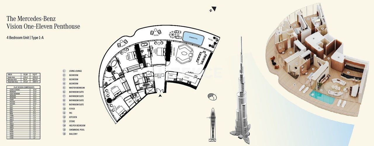 Apartamento en Dubái, EAU, 254 m² - imagen 18