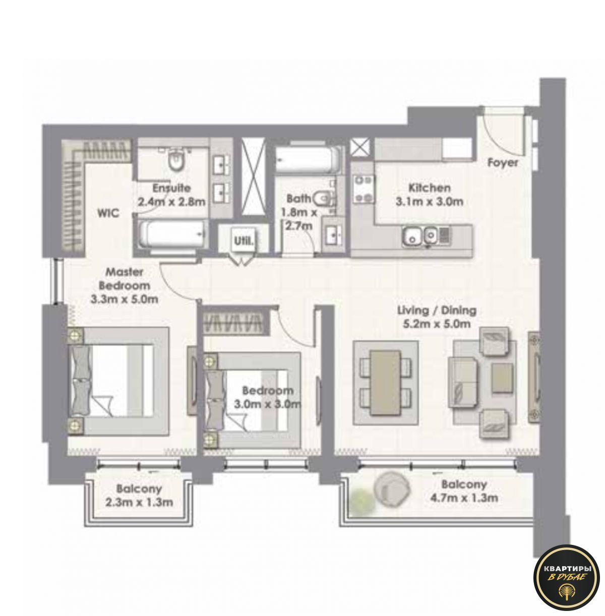 Piso en Dubái, EAU, 112.6 m² - imagen 19