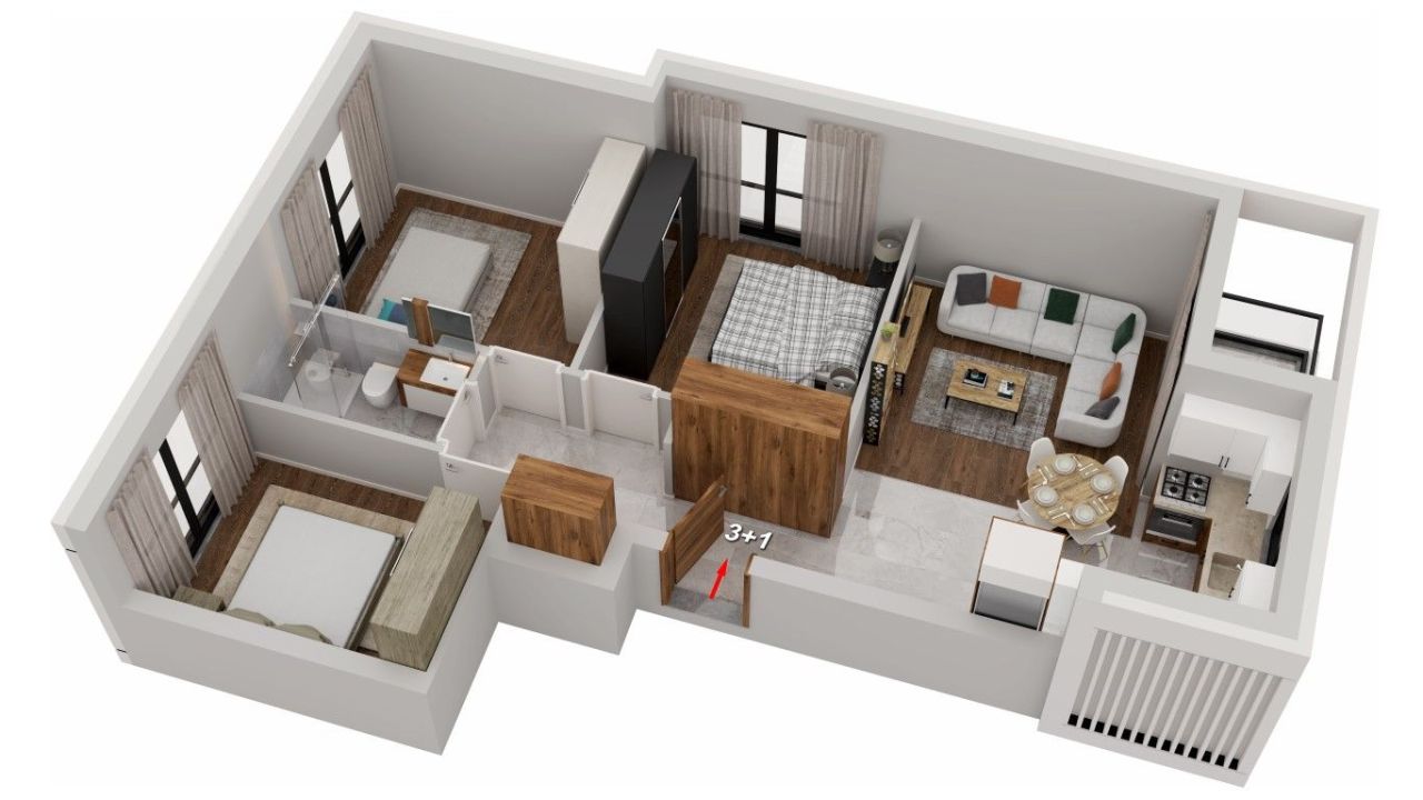 Flat in Kyrenia, Cyprus, 70 m² - picture 8