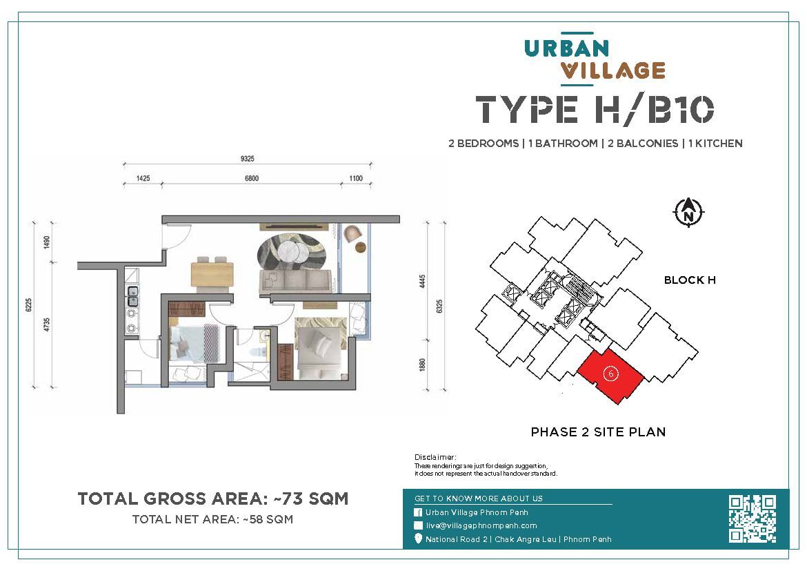Apartment in Phnom Penh, Cambodia, 49 m² - picture 13