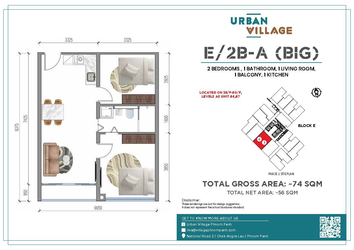 Apartment in Phnom Penh, Cambodia, 49 m² - picture 6