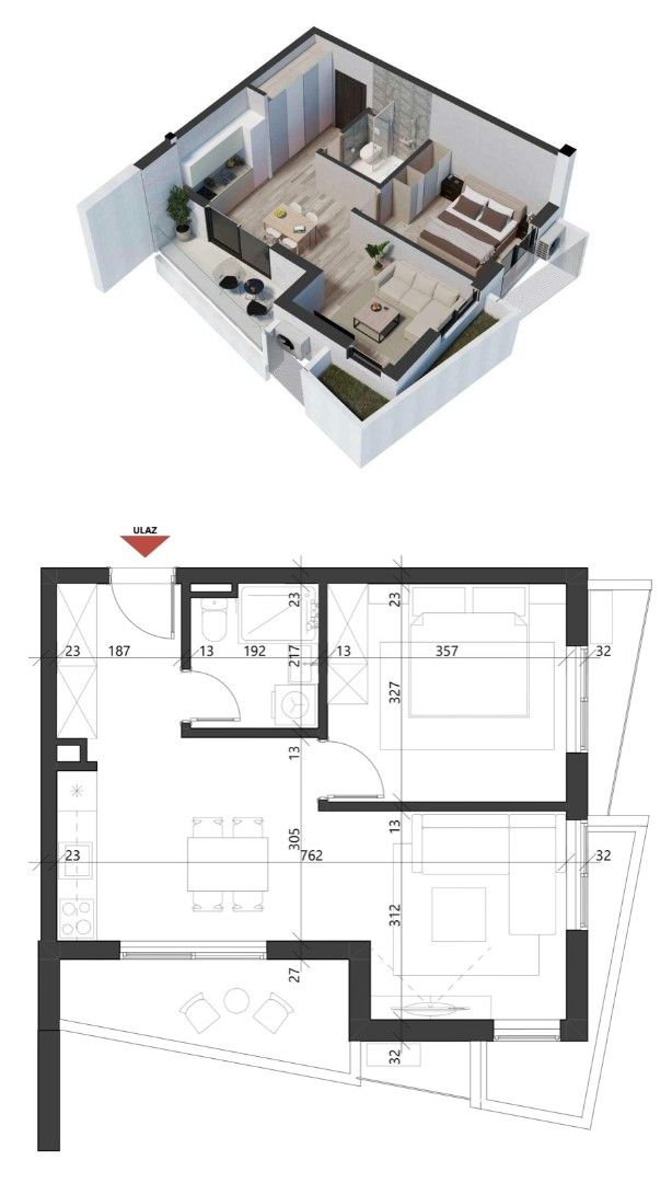 Appartamento a Petrovac, Montenegro, 48 m² - foto 6