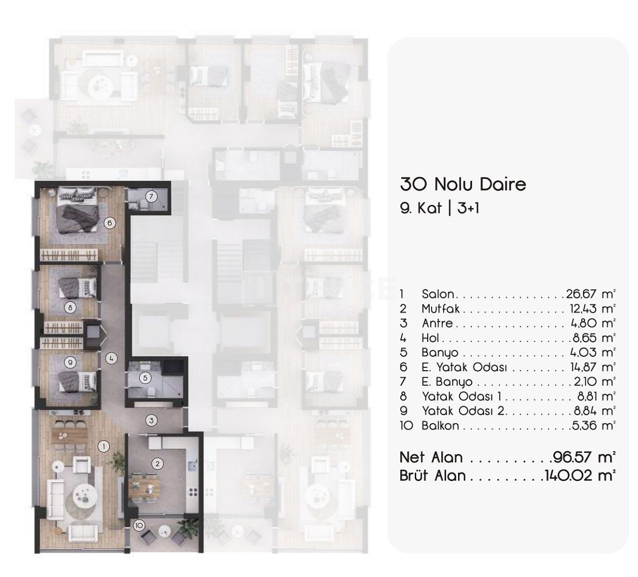 Apartment Karşıyaka, Türkei, 141 m² - Foto 14