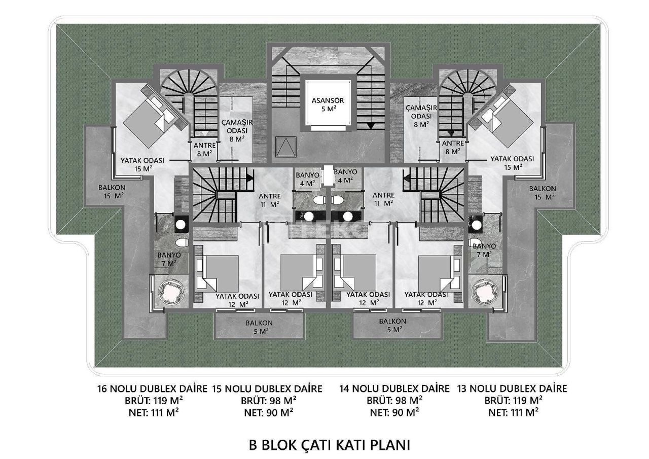 Appartamenti a Alanya, Turchia, 120 m² - foto 17