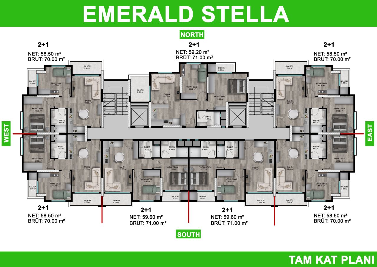 Flat in Mersin, Turkey, 71 m² - picture 18