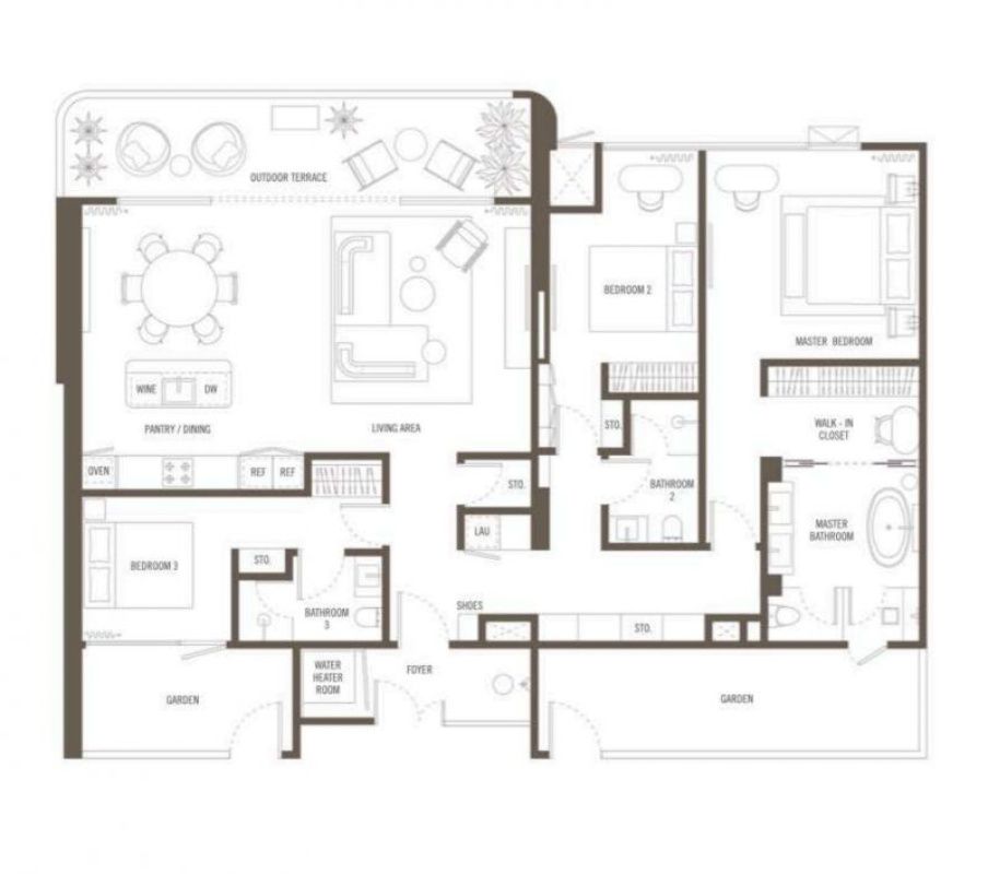 Piso en Phuket, Tailandia, 167 m² - imagen 5