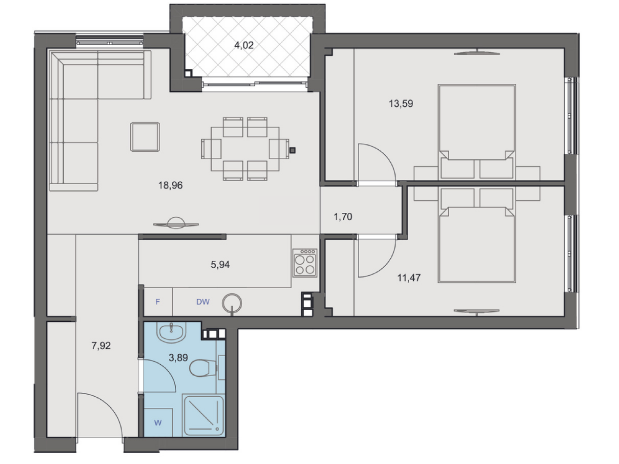 Appartamento a Budva, Montenegro, 52 m² - foto 9