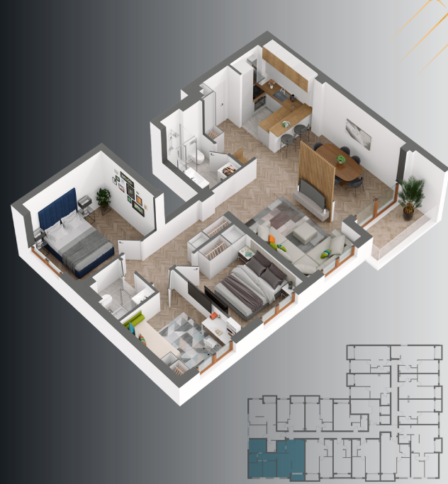 Wohnung in Budva, Montenegro, 67 m² - Foto 7