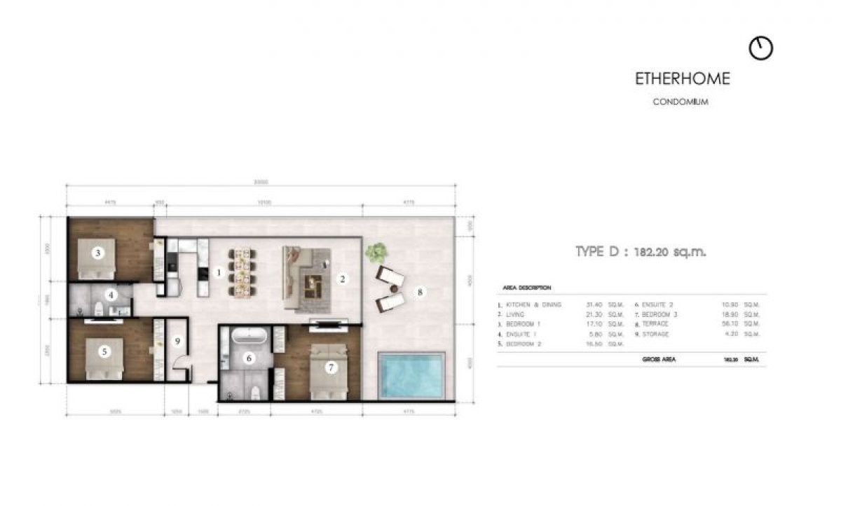 Piso en Phuket, Tailandia, 182 m² - imagen 9