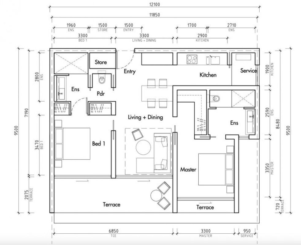 Piso en Phuket, Tailandia, 105 m² - imagen 9