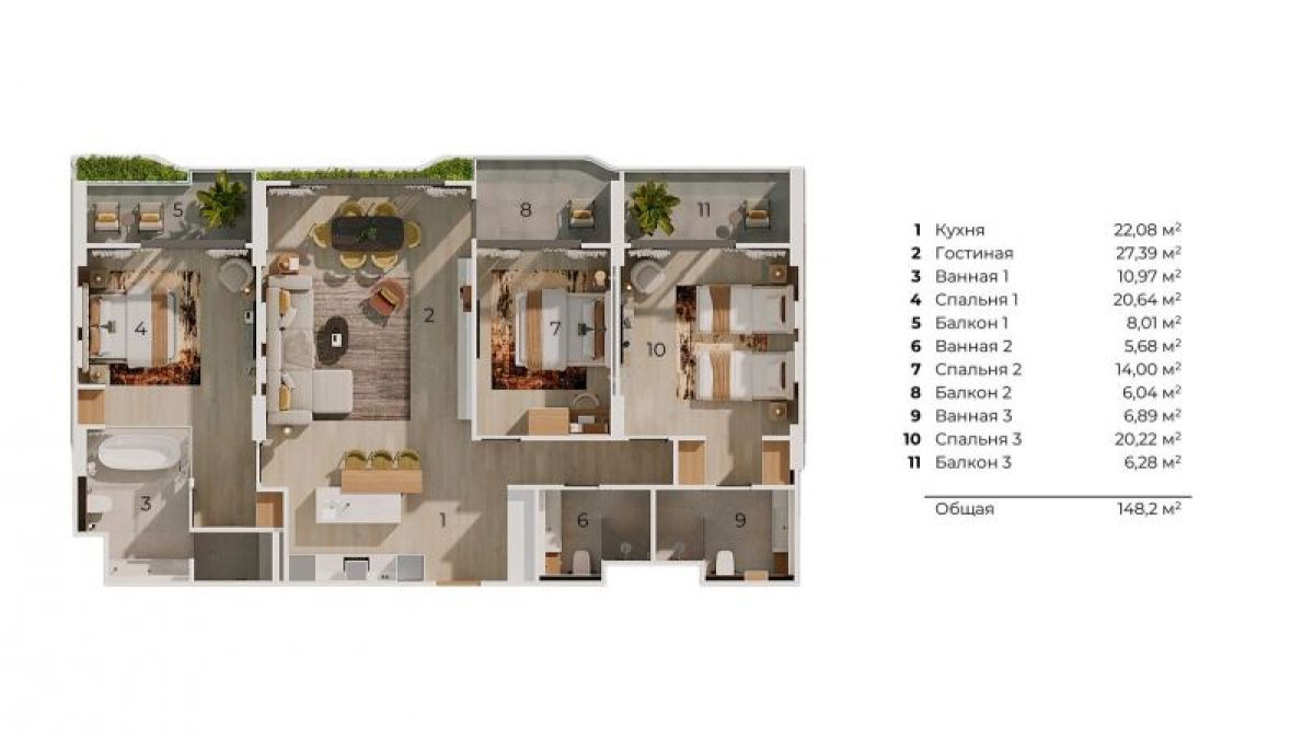 Flat in Phuket, Thailand, 148 m² - picture 10