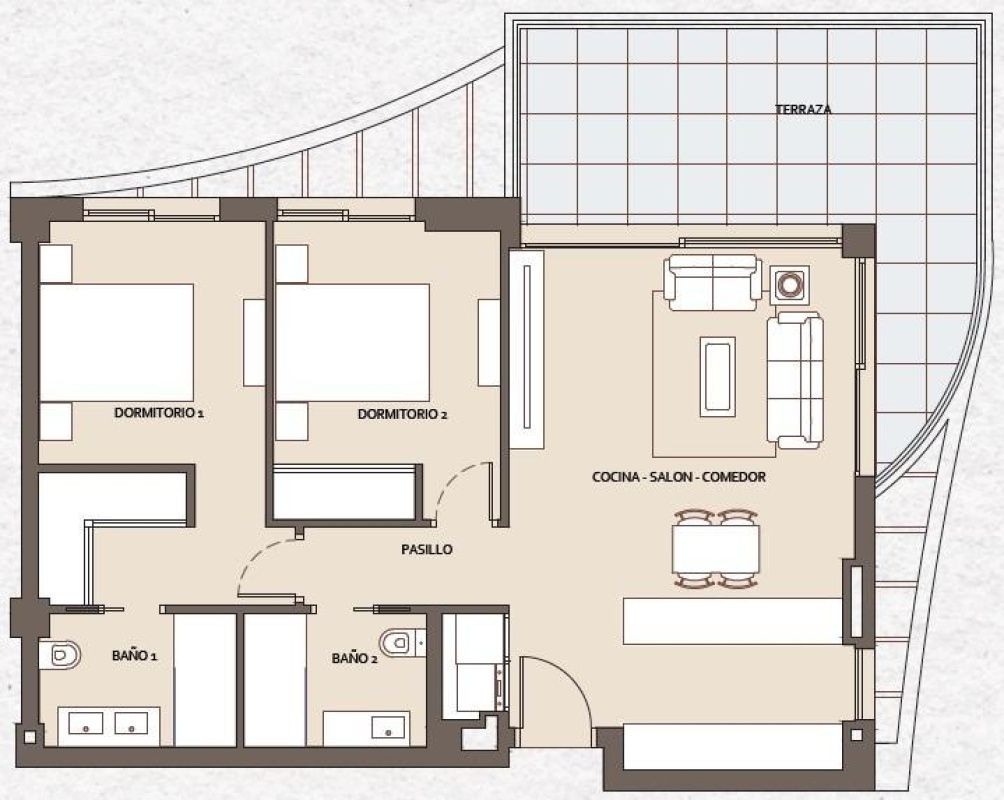 Flat on Costa del Sol, Spain, 77 m² - picture 9