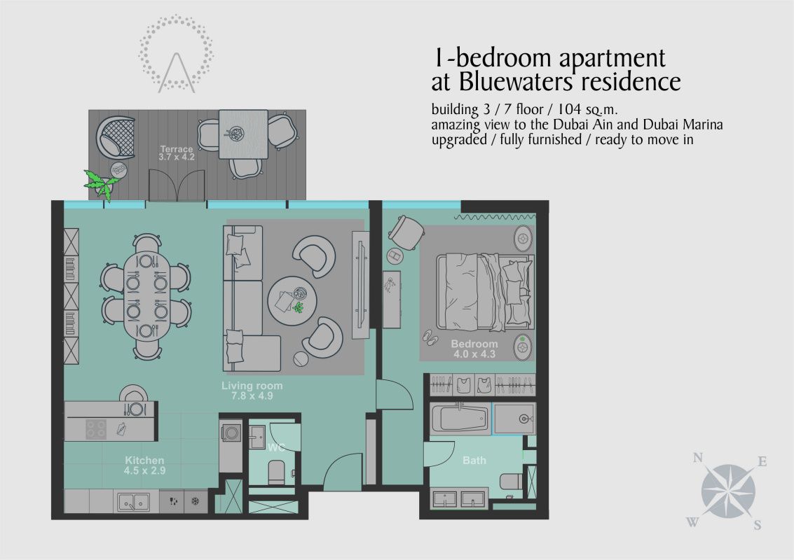 Flat in Dubai, UAE, 103 m² - picture 14