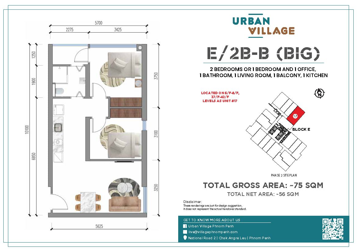 Flat in Phnom Penh, Cambodia, 78 m² - picture 10