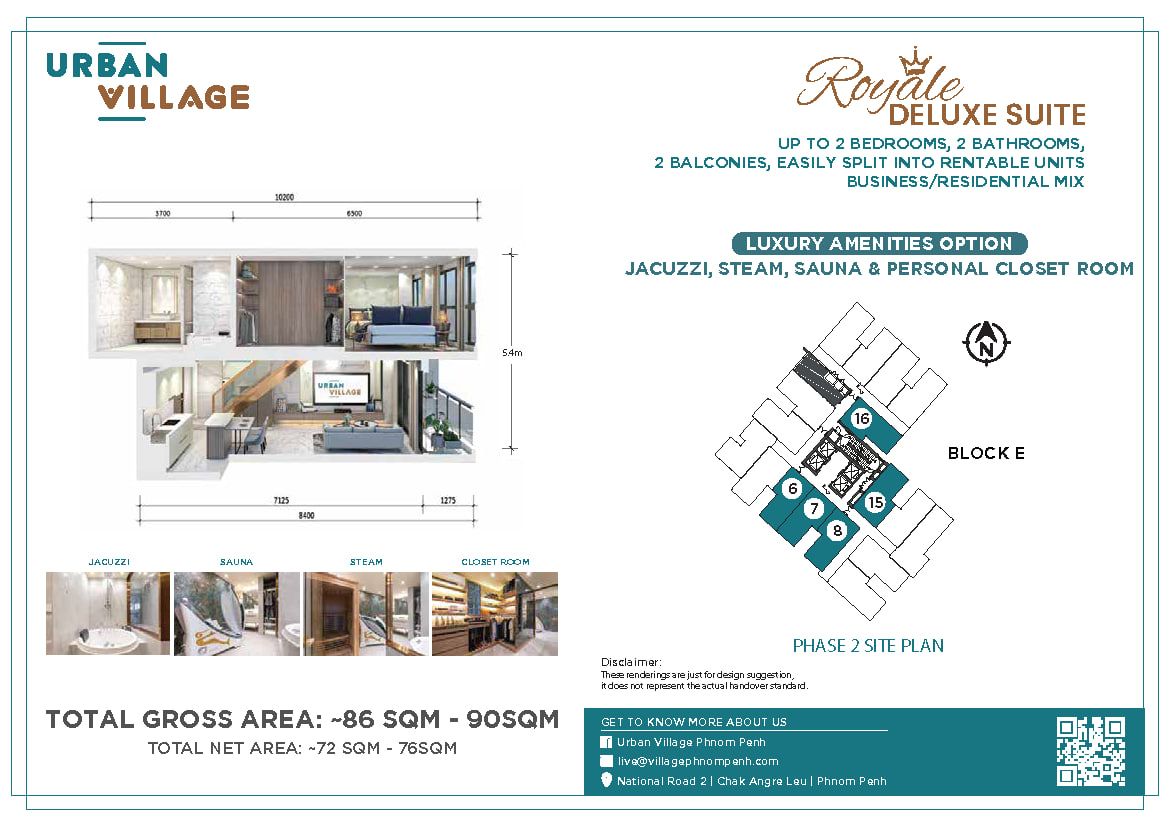 Flat in Phnom Penh, Cambodia, 78 m² - picture 13