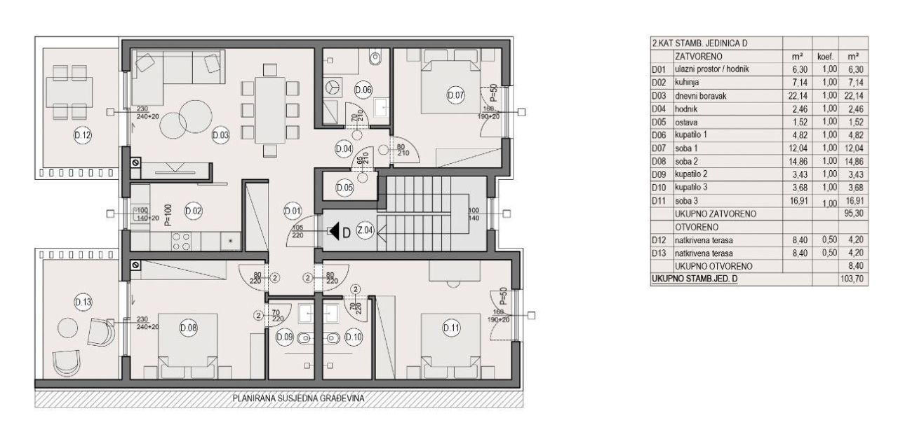 Appartement à Pula, Croatie, 112.1 m² - image 1