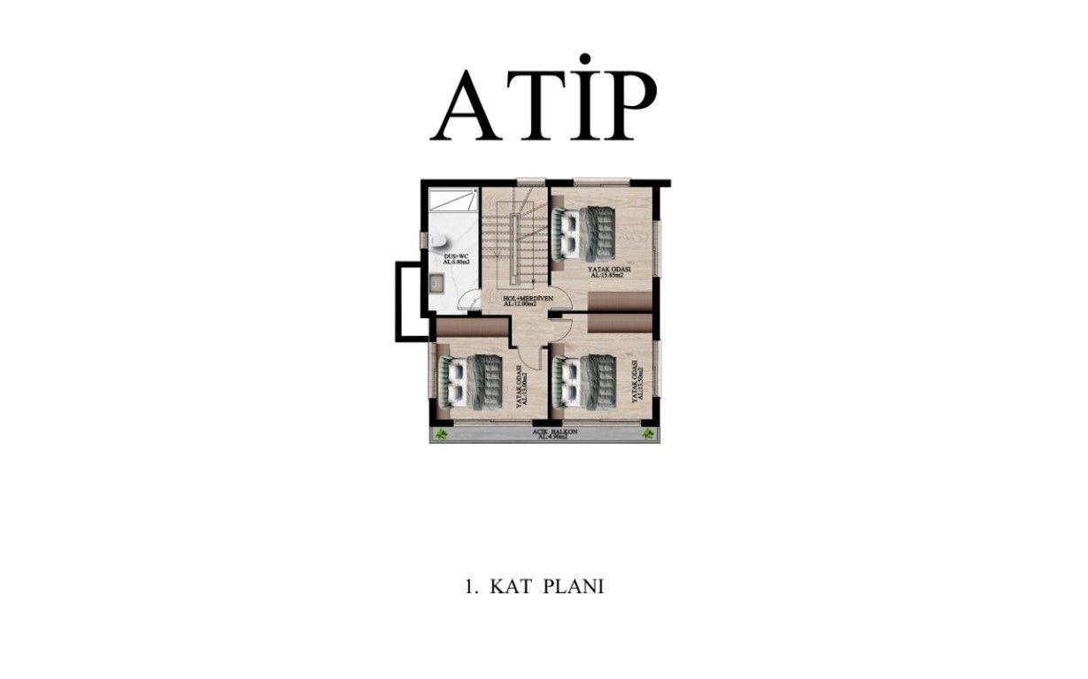 Flat in Kyrenia, Cyprus, 49 m² - picture 17