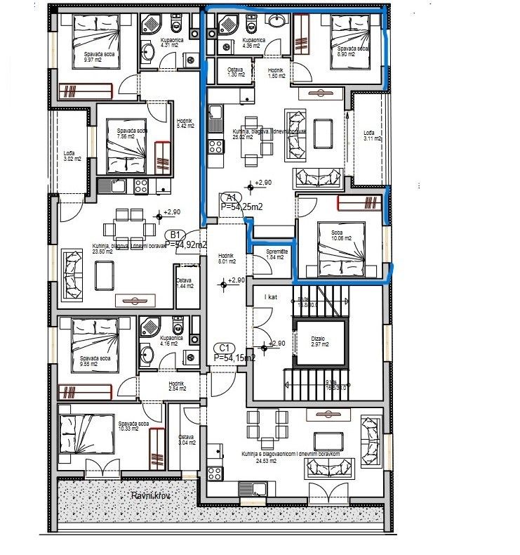 Appartement à Pula, Croatie, 54.25 m² - image 1