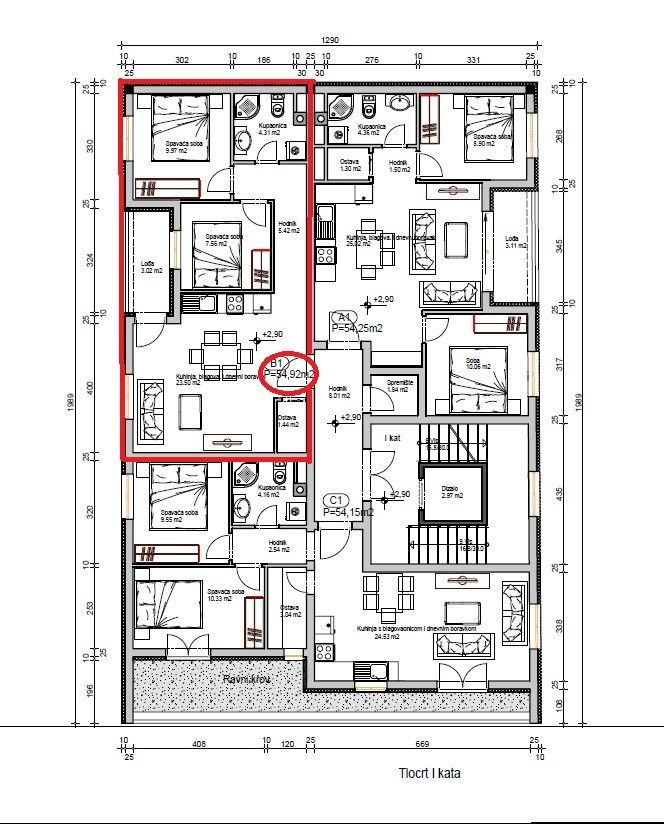 Appartement à Pula, Croatie, 54.92 m² - image 1