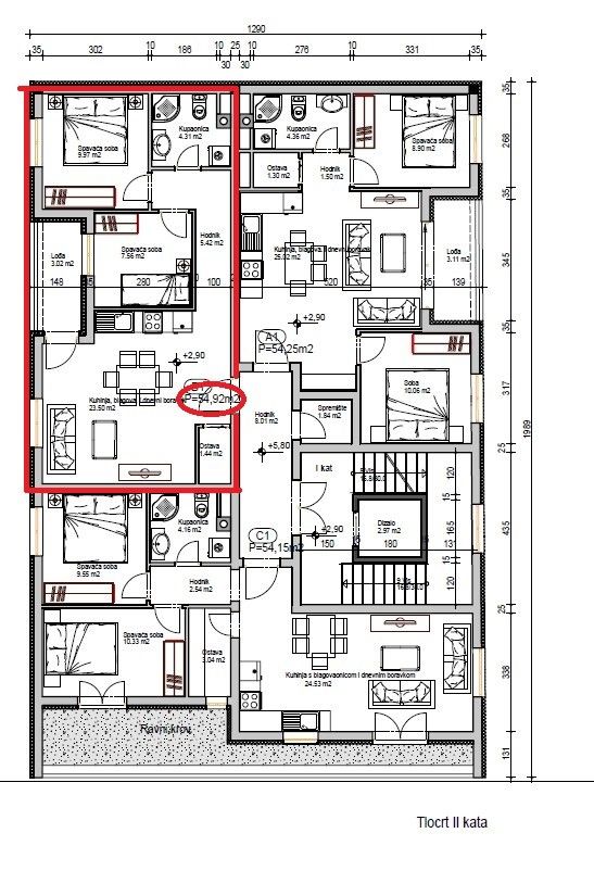 Appartement à Pula, Croatie, 54.92 m² - image 1