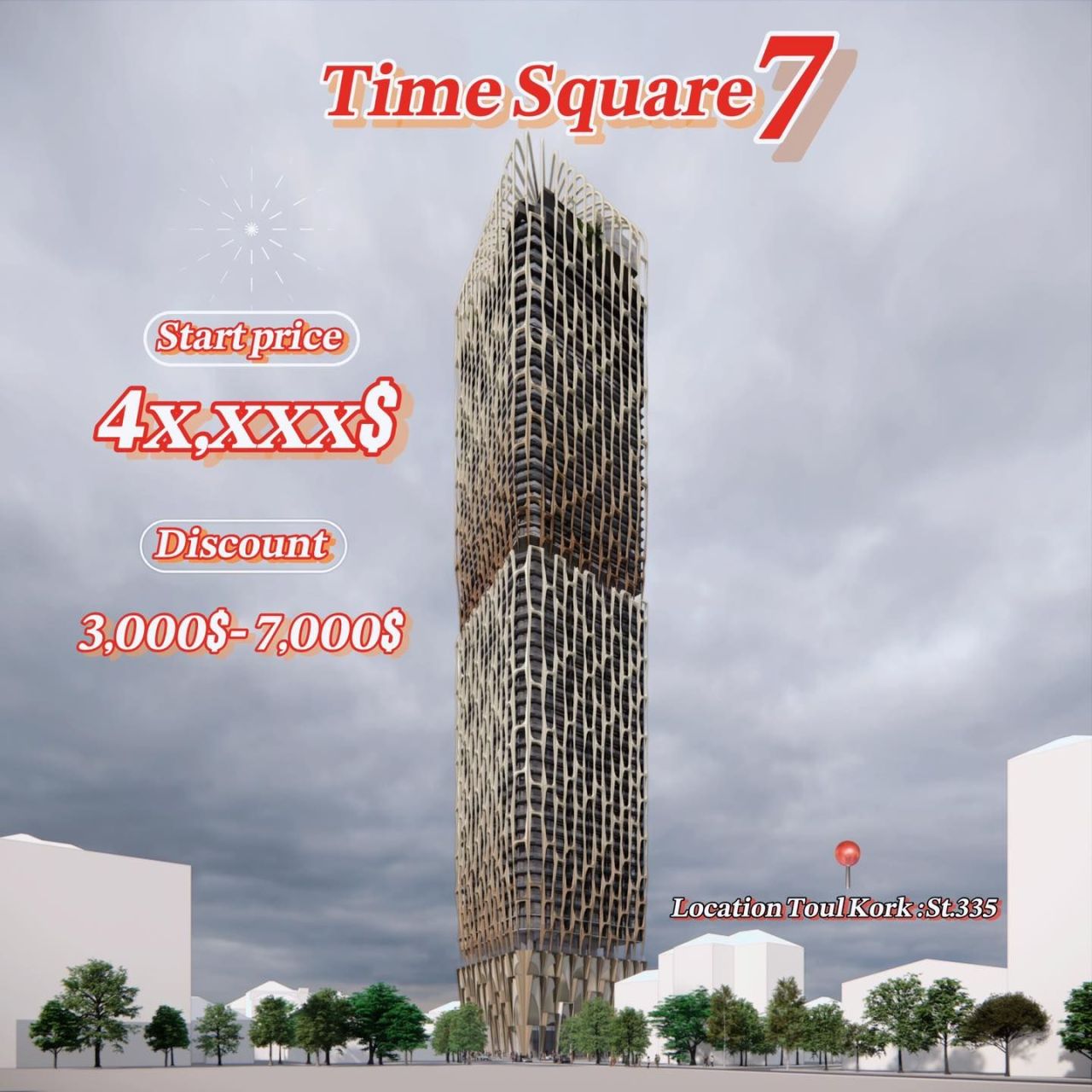 Piso en Nom Pen, Camboya, 40 m² - imagen 2