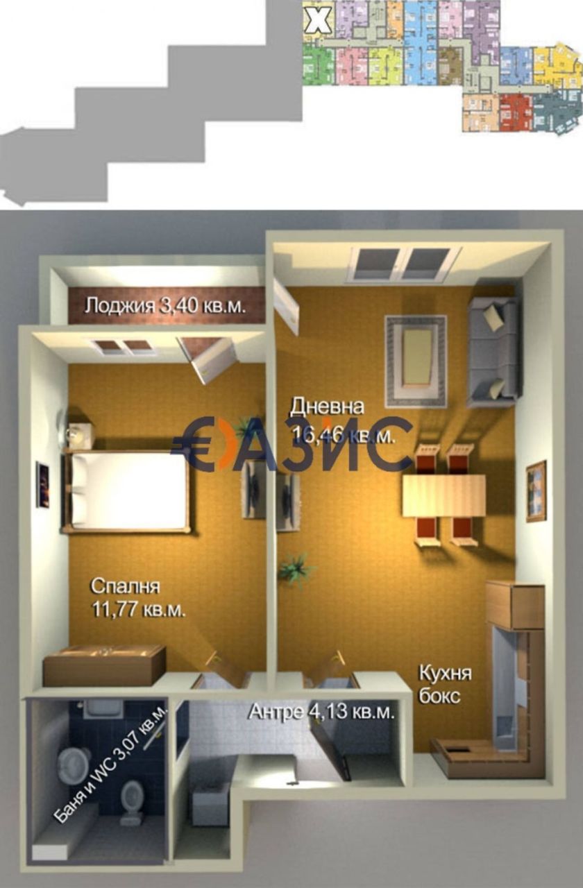 Apartamento en Burgas, Bulgaria, 55.5 m² - imagen 1