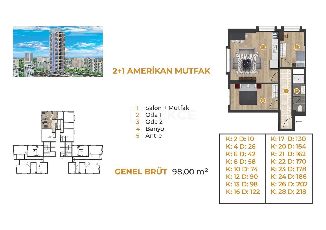 Appartement à Esenyourt, Turquie, 95 m² - image 17