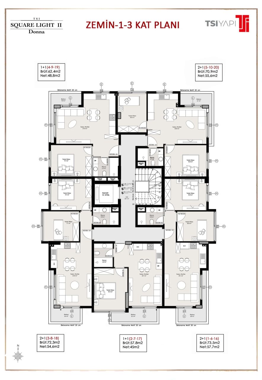 Flat in Alanya, Turkey, 58 m² - picture 14