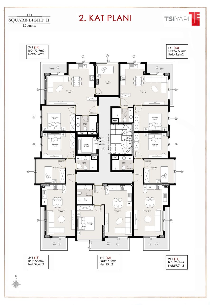Flat in Alanya, Turkey, 58 m² - picture 15