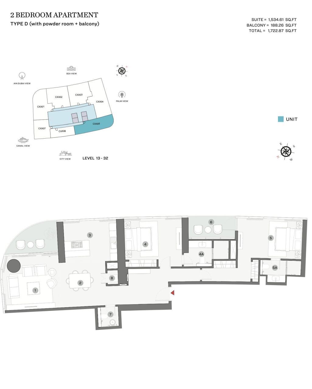 Appartamenti a Dubai, EAU, 155 m² - foto 16