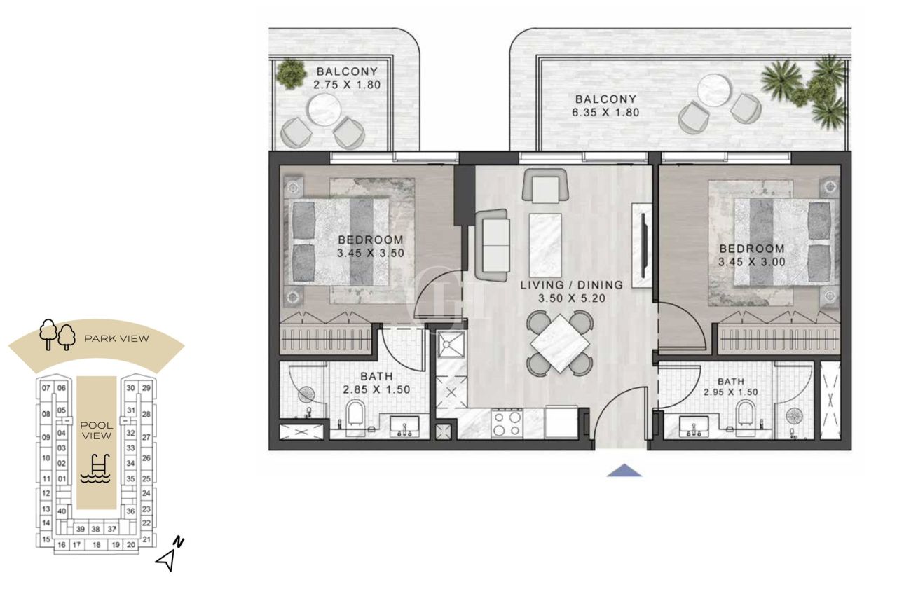 Appartamenti a Dubai, EAU, 75 m² - foto 14