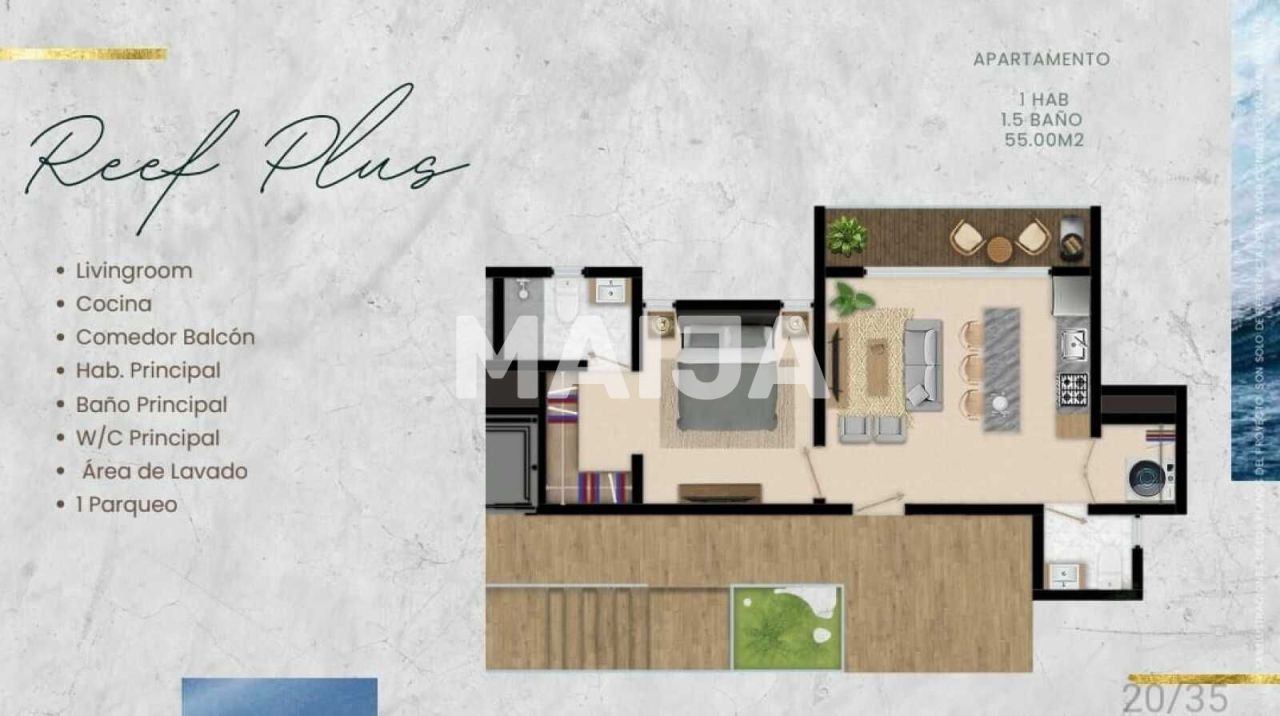 Apartment in Punta Cana, Dominikanische Republik, 55 m² - Foto 15