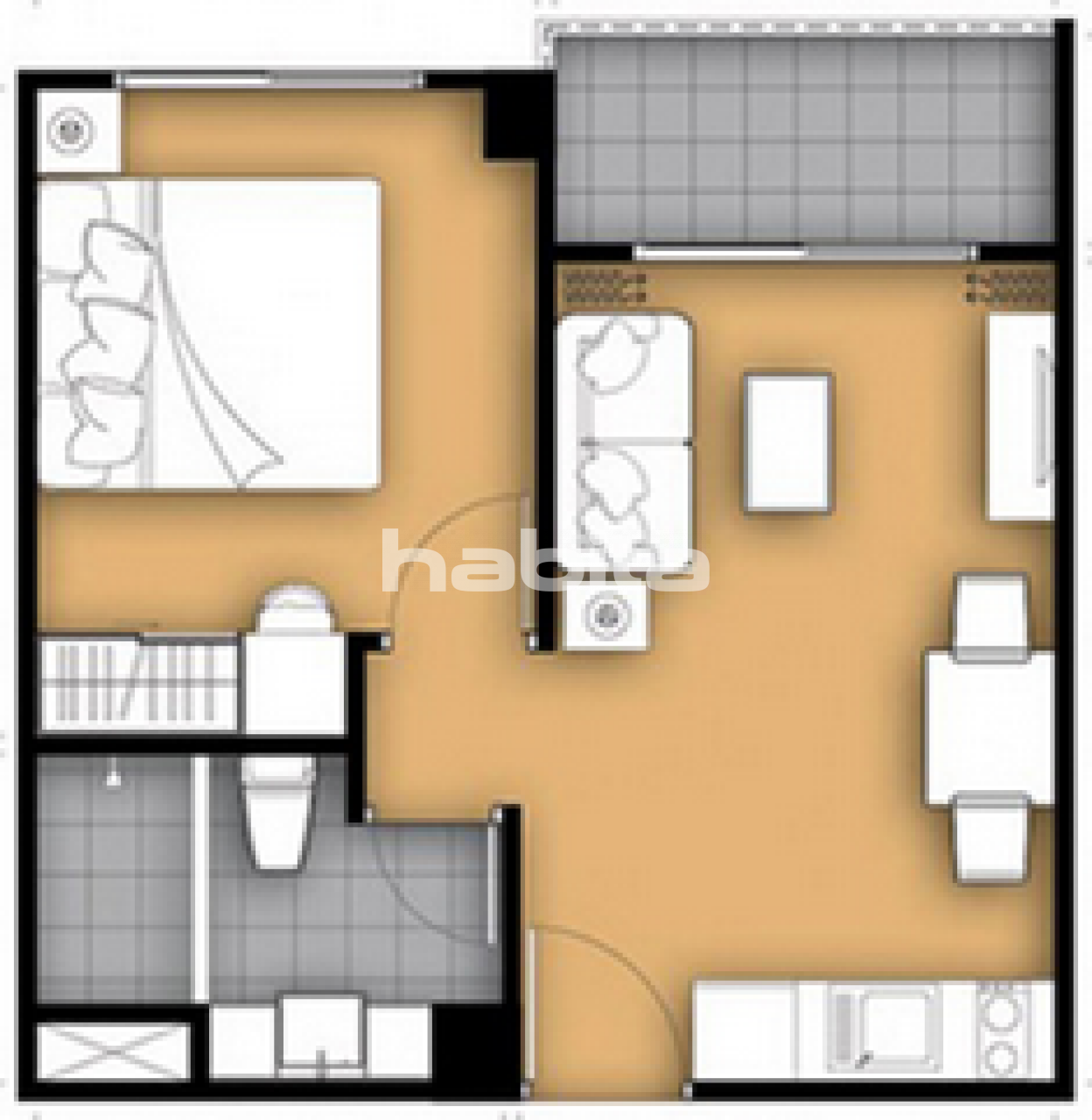 Appartamenti a Pattaya, Thailandia, 35 m² - foto 2