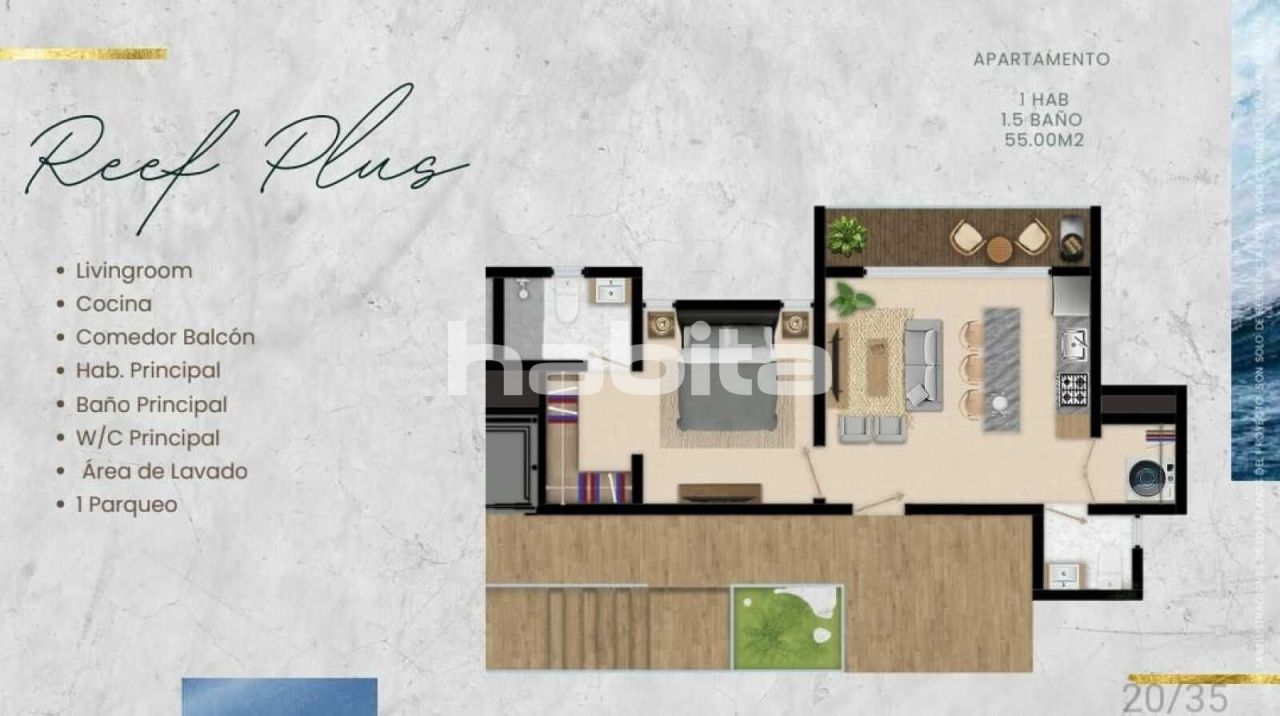 Apartment in Punta Cana, Dominikanische Republik, 55 m² - Foto 2