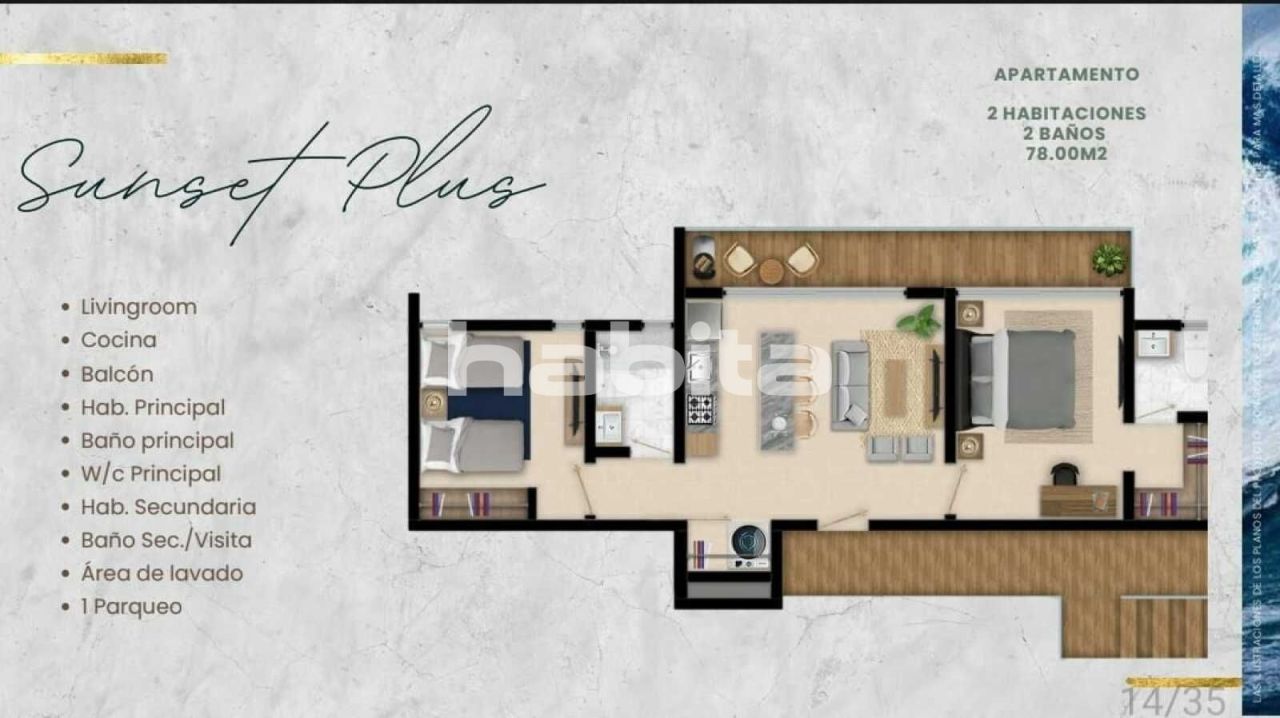 Appartamenti a Punta Cana, Repubblica Dominicana, 78 m² - foto 2