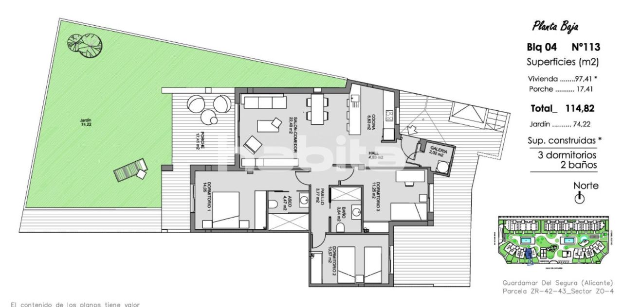 Apartment in Guardamar del Segura, Spanien, 97.41 m² - Foto 2