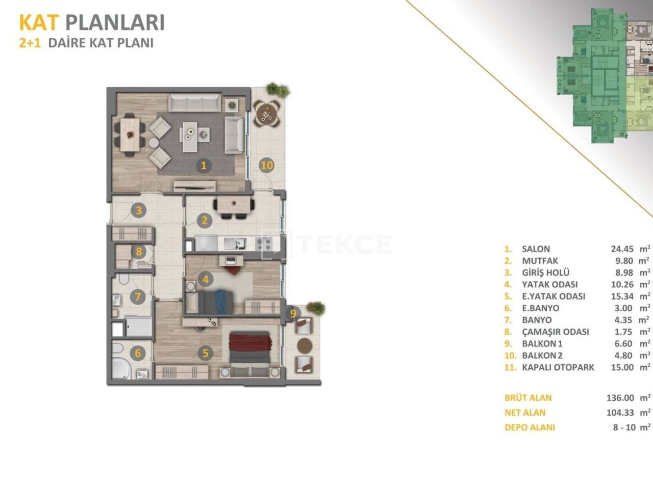 Apartamento en Esenyurt, Turquia, 180 m² - imagen 16