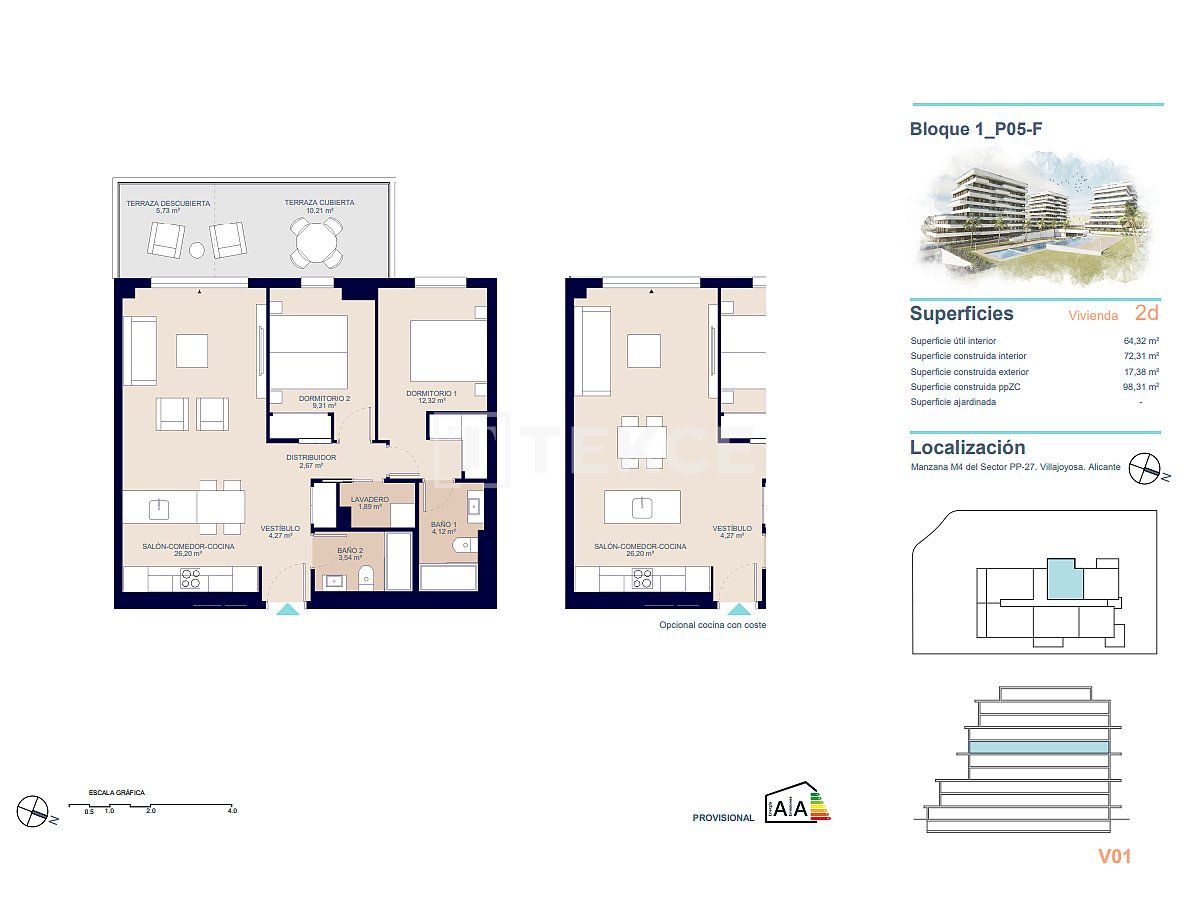Appartamenti a Villajoyosa, Spagna, 85 m² - foto 15