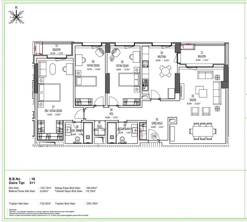 Appartamento a Istanbul, Turchia, 390 m² - foto 6