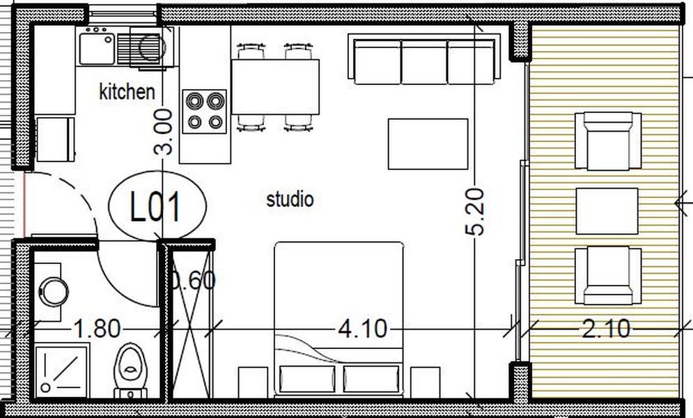 Studio in Paphos, Cyprus, 53 m² - picture 10