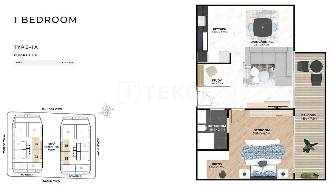 Appartamenti a Dubai, EAU, 177 m² - foto 15
