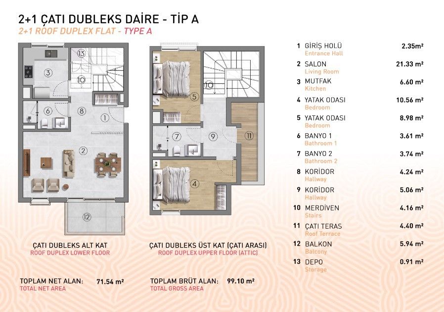 Penthouse in Bodrum, Turkey, 68 m² - picture 11