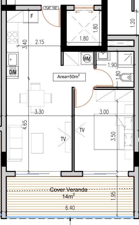 Apartment in Larnaca, Cyprus, 64 m² - picture 1