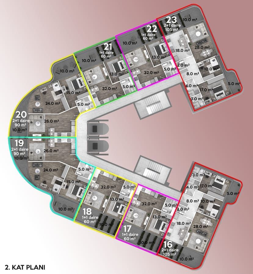 Wohnung in Gazipasa, Türkei, 60 m² - Foto 5